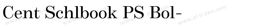 Cent Schlbook PS Bol字体转换